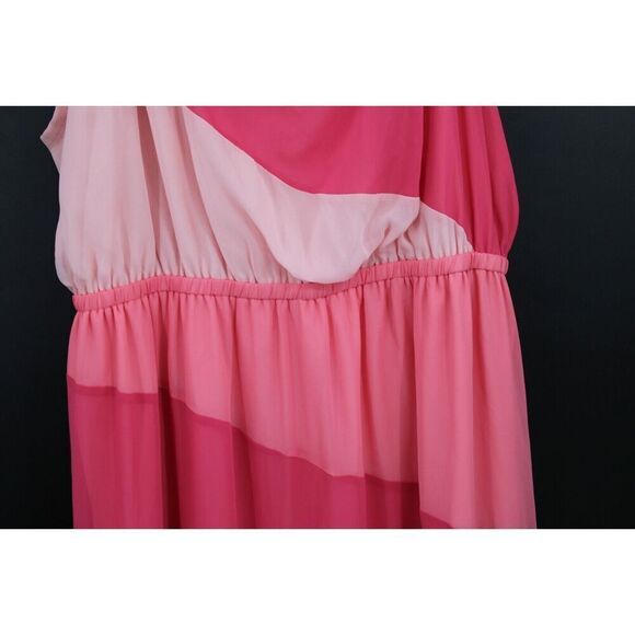 Torrid Tiered Shear Lined Maxi Dress Shades of Pink Plus Size Women's 2 2X - Picture 3 of 9